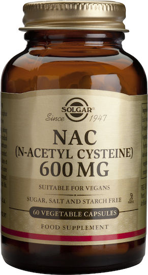 Solgar NAC N-Acetyl Cysteine 600mg 60 Φυτικές Κάψουλες