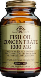 Solgar Fish Oil Concentrate Ιχθυέλαιο 1000mg 60 μαλακές κάψουλες