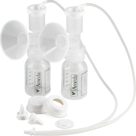 Ameda Manual Double Breast Pump HygienKit White