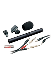 Audio Technica Condenser (Small Diaphragm) 3.5mm Microphone ATR6250 Shock Mounted/Clip On Mounting for Camera