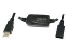 LogiLink USB 2.0 Kabel USB-A-Stecker - USB-A-Buchse Schwarz 20m UA0146