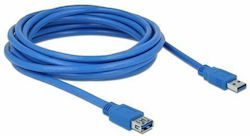 DeLock 82541 Cabluri USB 3.0 USB-A Male în USB-A Female Albastru 5m