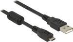 DeLock Regular USB 2.0 to micro USB Cable Μαύρο 3m (82336)