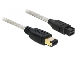 DeLock Firewire Cable 9-pin male - 6-pin male 1m