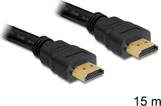 DeLock HDMI 1.4 High Speed 1080p 120Hz Cable HDMI Male - HDMI Male 15m Black