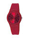 Q&Q Watch with Red Rubber Strap VQ86-023