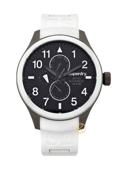 Superdry Uhr Batterie mit Kautschukarmband Superdry Uhr Batterie mit Kautschukarmband