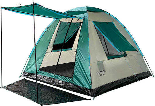 Panda Open Air Summer Camping Tent Green for 4 People 240x240x175cm