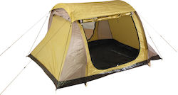 Panda Tunnel 4 Summer Camping Tent Tunnel Yellow for 4 People 405x140cm