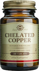 Solgar Chelated Copper 2.5mg 100 ταμπλέτες