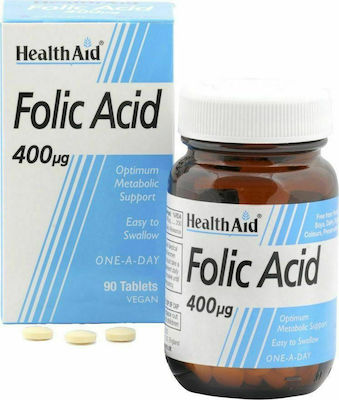 Health Aid Acid Folic Βιταμίνη 400mcg 90 ταμπλέτες