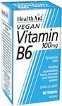 Health Aid B6 Vitamin Βιταμίνη 100mg 90 ταμπλέτες
