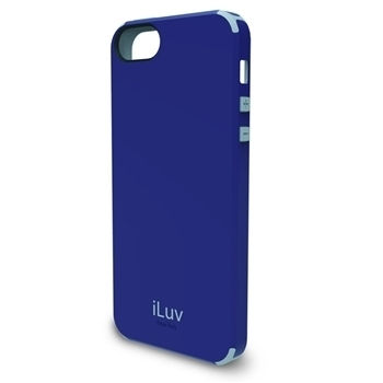 iLuv Umschlag Rückseite Silikon Blau (iPhone 5/5s/SE) ICA7H321BLU