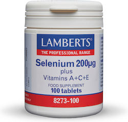 Lamberts Selenium Plus Vitamins A+C+E 200mg 100 ταμπλέτες Lamberts Selenium Plus Vitamins A+C+E 200mg 100 ταμπλέτες