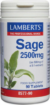 Lamberts Sage 2500mg Ergänzungsmittel für die Menopause 90 Registerkarten