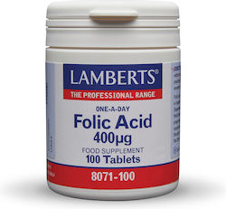 Lamberts Folic Acid Βιταμίνη 400mcg 100 ταμπλέτες