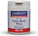 Lamberts Folic Acid Βιταμίνη για την Υγεία του Νευρικού Συστήματος 400mcg 100 ταμπλέτες