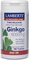 Lamberts Time Release Ginkgo Ginkgo Biloba 180 Registerkarten