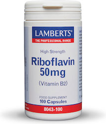 Lamberts Riboflavin Βιταμίνη 50mg 100 κάψουλες Lamberts Riboflavin Βιταμίνη 50mg 100 κάψουλες