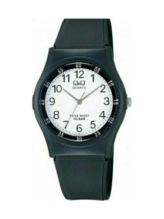 Q&Q Watch with Black Rubber Strap