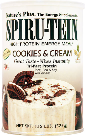 Nature's Plus Spiru-Tein High-Protein Energy Meal Gluten Free with Flavor Cookies & Cream 525gr