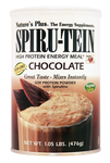 Nature's Plus Spiru-Tein High-Protein Energy Meal Fără gluten cu Aromă de Ciocolată 476gr