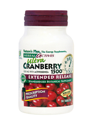 Nature's Plus Herbal Actives Ultra Cranberry Eliberare Prelungită 1500mg 30 Comprimate Nature's Plus Herbal Actives Ultra Cranberry Eliberare Prelungită 1500mg 30 Comprimate