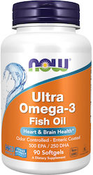 Now Foods Ultra Omega 3 Ιχθυέλαιο 1000mg 90 μαλακές κάψουλες Now Foods Ultra Omega 3 Ιχθυέλαιο 1000mg 90 μαλακές κάψουλες