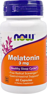 Now Foods Melatonin Ergänzungsmittel für den Schlaf 60 Mützen