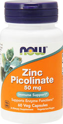 Now Foods Zinc Picolinate 50mg 60 φυτικές κάψουλες