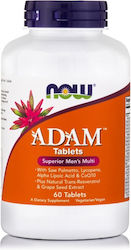 Now Foods Adam Βιταμίνη για Ενέργεια, Ανοσοποιητικό, τα Μαλλιά, τo Δέρμα, τα Νύχια & Αντιοξειδωτικό 10iu 125mg Grape 60gr 60 ταμπλέτες