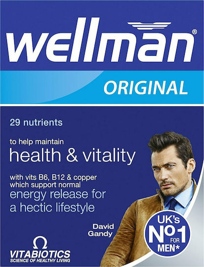 Vitabiotics Wellman Original 29 Nutrients David Gandy Spezielles Nahrungsergänzungsmittel 30 Registerkarten