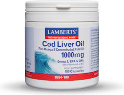Lamberts Cod Liver Oil Μουρουνέλαιο 1000mg 180 κάψουλες Lamberts Cod Liver Oil Μουρουνέλαιο 1000mg 180 κάψουλες