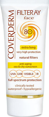 Coverderm Filteray Cream Wasserfest Sonnenschutz Creme Für das Gesicht SPF80 50ml