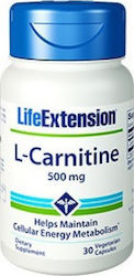 Life Extension с Карнитин 500мг 30 вегетарианск...