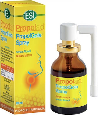 ESI Propolaid Propol Gola Spray pentru Tuse Uscată și Productivă fără Gluten Menta 20ml