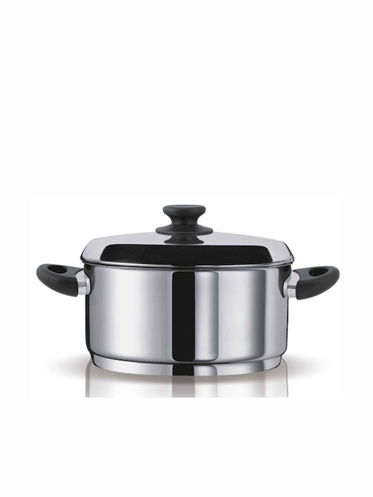 Pyramis Zeon Deep Stainless Steel Pot 2.3lt / 18cm