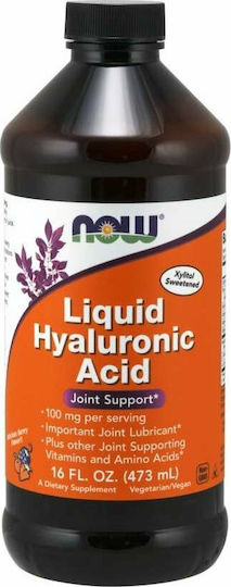Now Foods Liquid Hyaluronic Acid Συμπλήρωμα για την Υγεία Αρθρώσεων & Οστών 473ml Berry