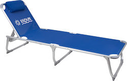 Escape Foldable Aluminum Beach Sunbed Blue with Pillow 188x59.6x30cm