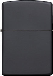 Zippo Αναπτήρας Λαδιού Αντιανεμικός σε Μαύρο χρώμα Regular