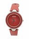 Versus by Versace Women's Watch with Red Leather Strap