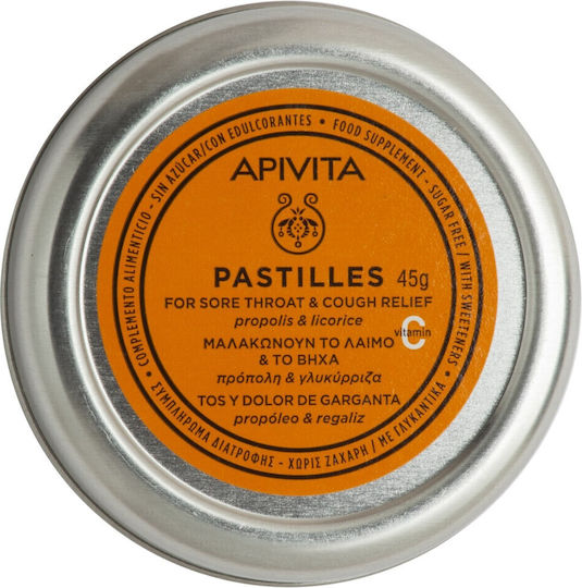 Apivita Propolis & Lakritz Lutschtabletten Für Trockenen Husten 45gr