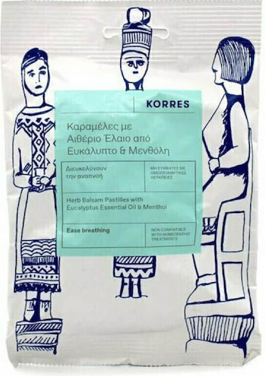 Korres Korres Αιθέριο Έλαιο από Ευκάλυπτο & Μενθόλη Lutschtabletten für Trockenen Husten 60gr