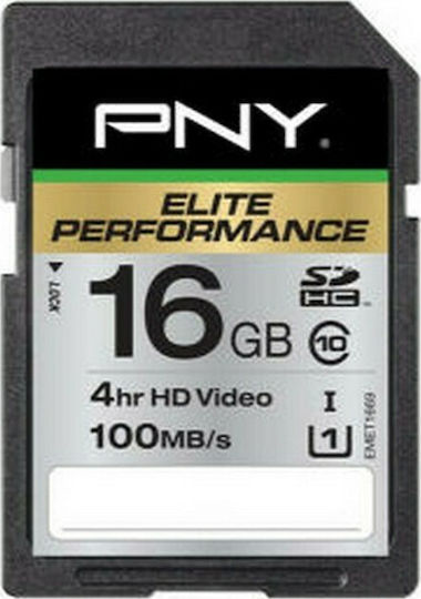 PNY Elite Performance SDHC 16GB U1 UHS-I 100MB/s