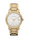 Burberry Herrenuhr 38mm Batterie mit Gold Metallarmband