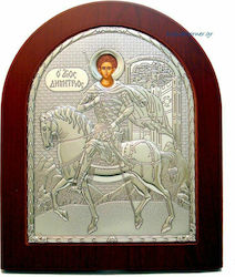 Silver Icon Saint Demetrios