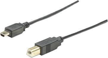 Manhattan 1.8m USB 2.0 Cable B-Male to mini A-Male (391139)