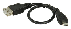 Valueline VLCP60570B0.20 Regular USB 2.0 σε micro USB 0.2m Μαύρο