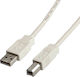 Roline 0.8m USB 2.0 Cable A-Male to B-Male White (S3101-100)