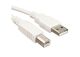 Roline 1.8m USB 2.0 Cable A-Male to B-Male White (S3102-250)